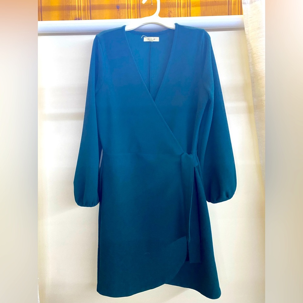 Madewell Wrap Dress - Forest Green